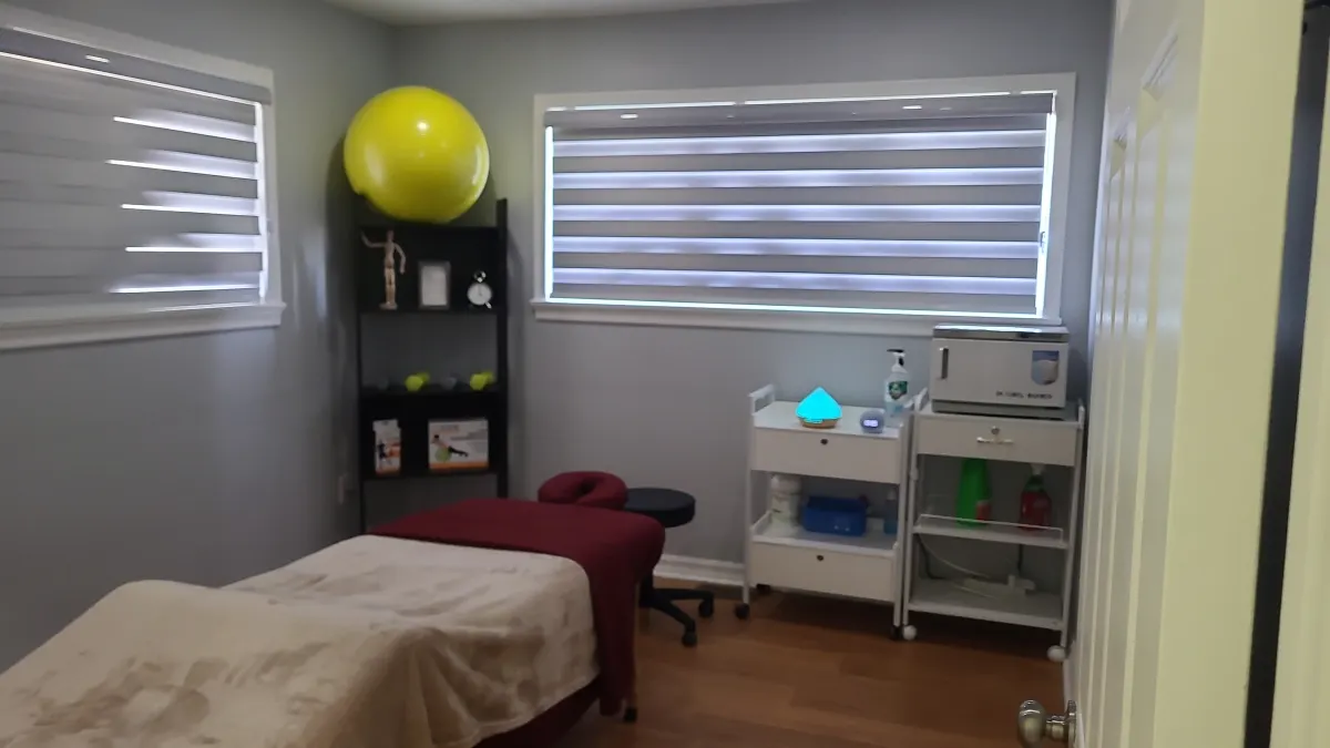 Professional massage therapy room at Healing Touch Spa in Caledon